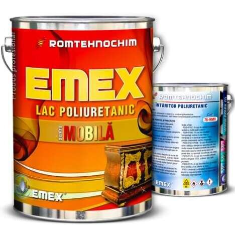 Pachet Lac Poliuretanic pentru Mobila ?Emex? - Bambus - Bid. 16 Kg + Intaritor - Bid. 4.8 Kg